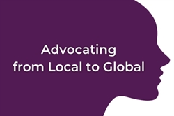 [ai] An illustration featuring a purple background and a silhouette of a face. Text in white reads, 'Advocating from Local to Global'.